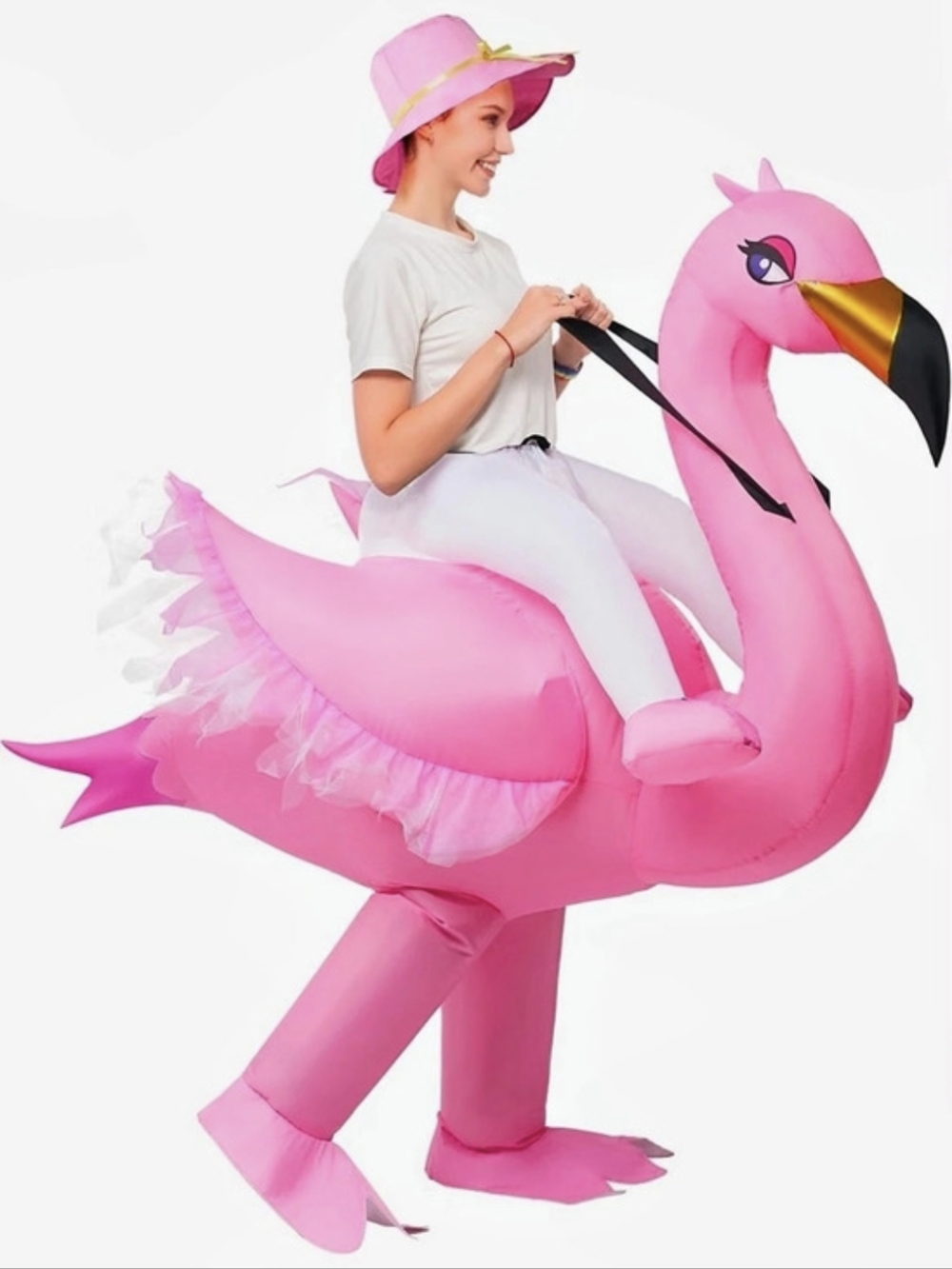 Spooktacular Creations Inflatable Flamingo Costume Pink Inflatable Costume NWT